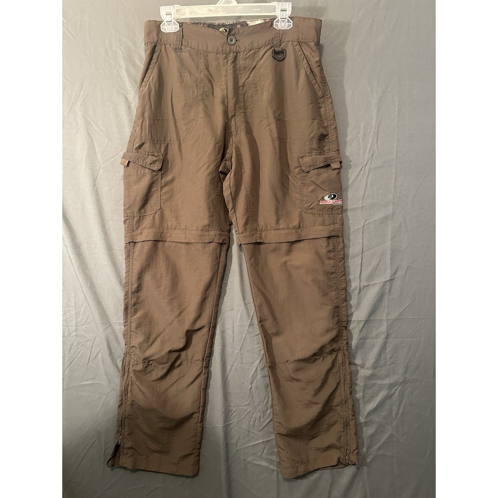 Mossy Oak  Brown Convertible Pants 36x34 Cargo Shorts Hunting Outdoors
